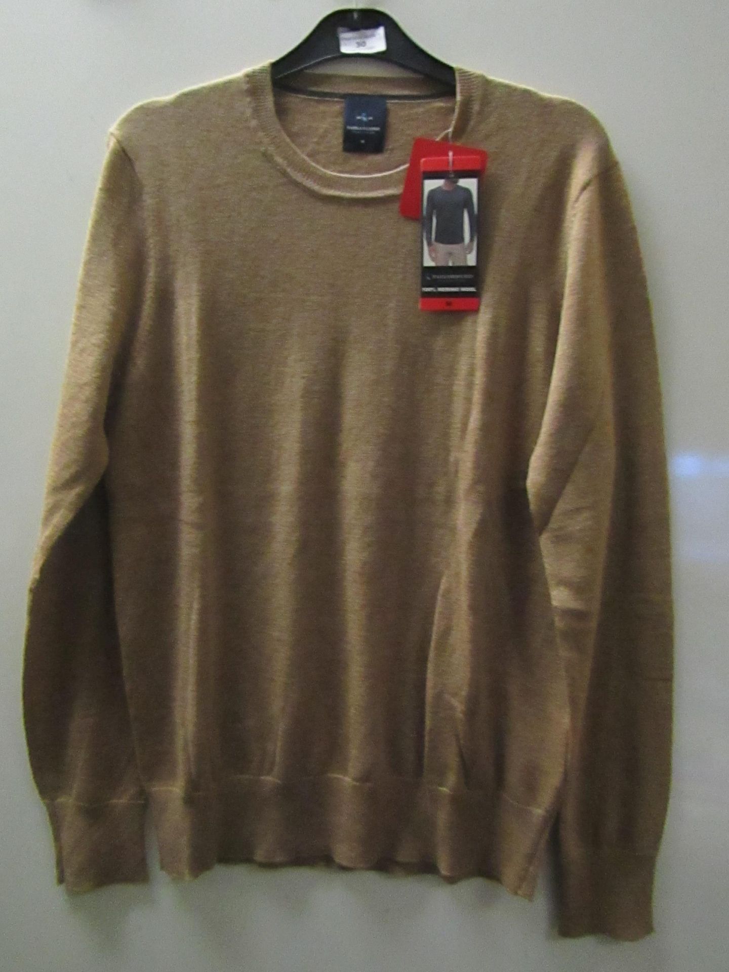 Tailorbyrd Merino Wool Sweater beige Size M (has Small Hole near neck otherwise new with tags