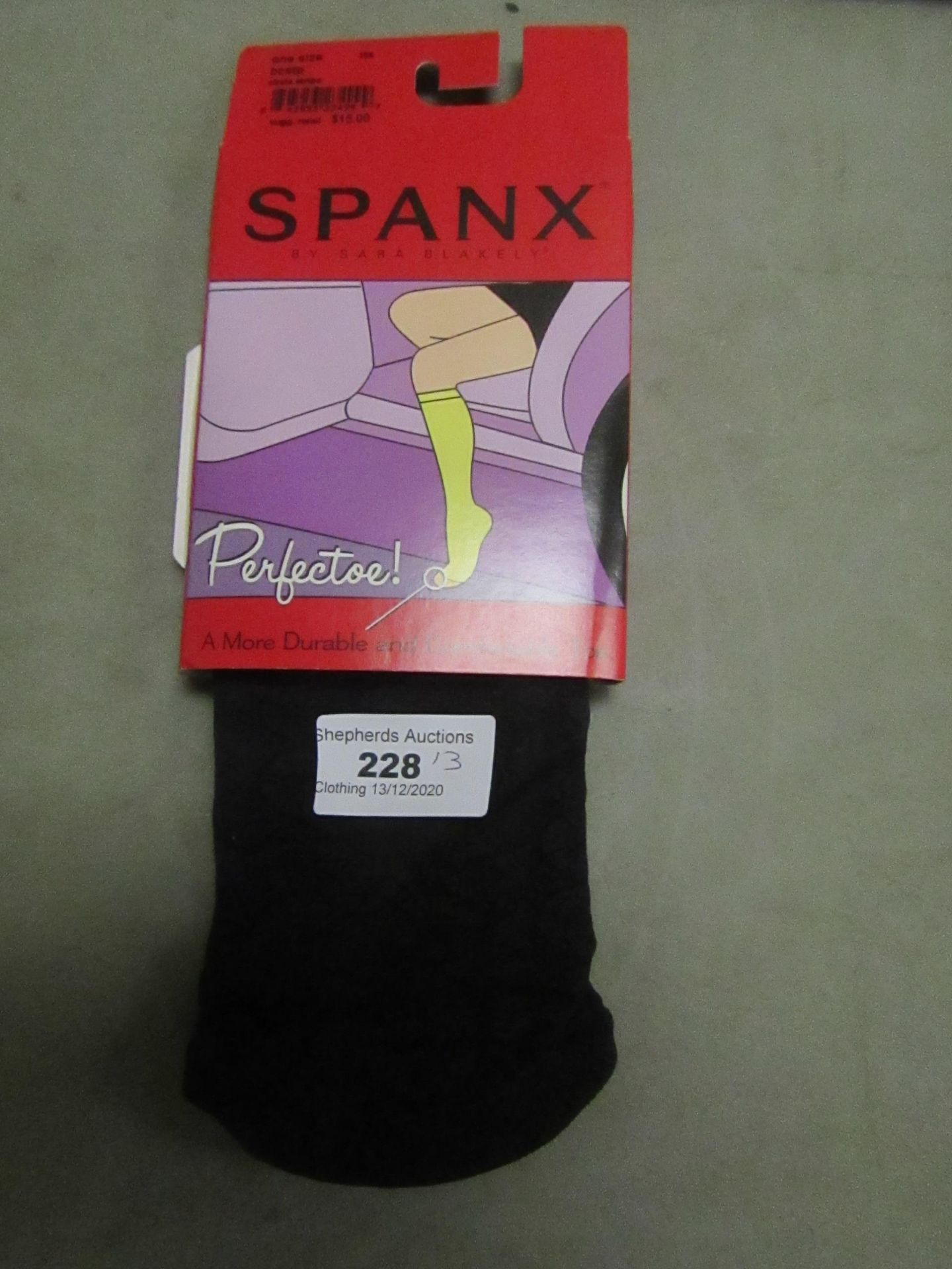 13 X Pairs of Spanx Perfectoe Socks One Size Circle Stripe Black New & Packaged