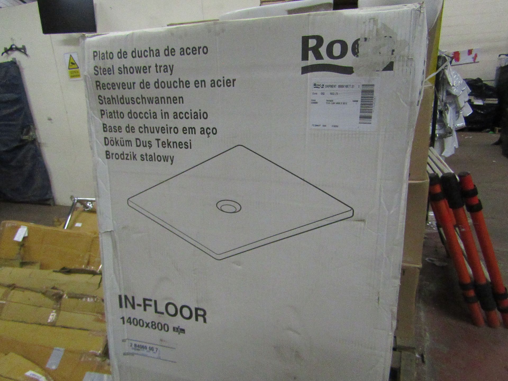Roca In-Floor 1400 x 800 shower tray, new and boxed. RRP Circa £500.00