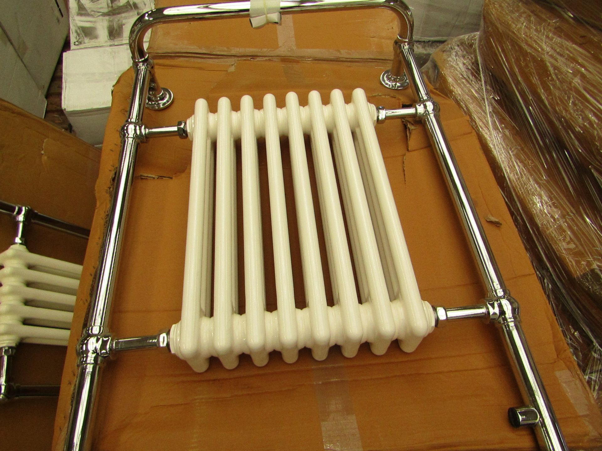 Clematis towel radiator, item is unchecked and may contain marks, cosmetic damage and more.