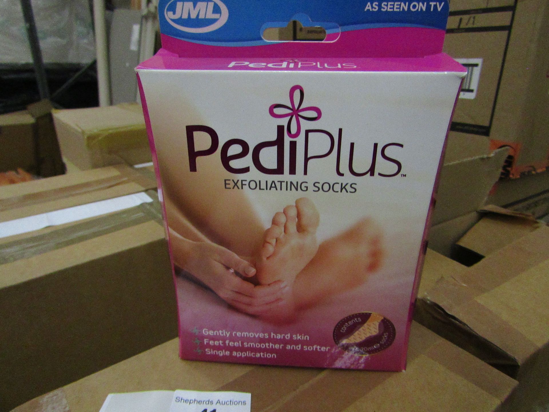 6x JML Pedi Plus Exfoliating Socks - New & Boxed.