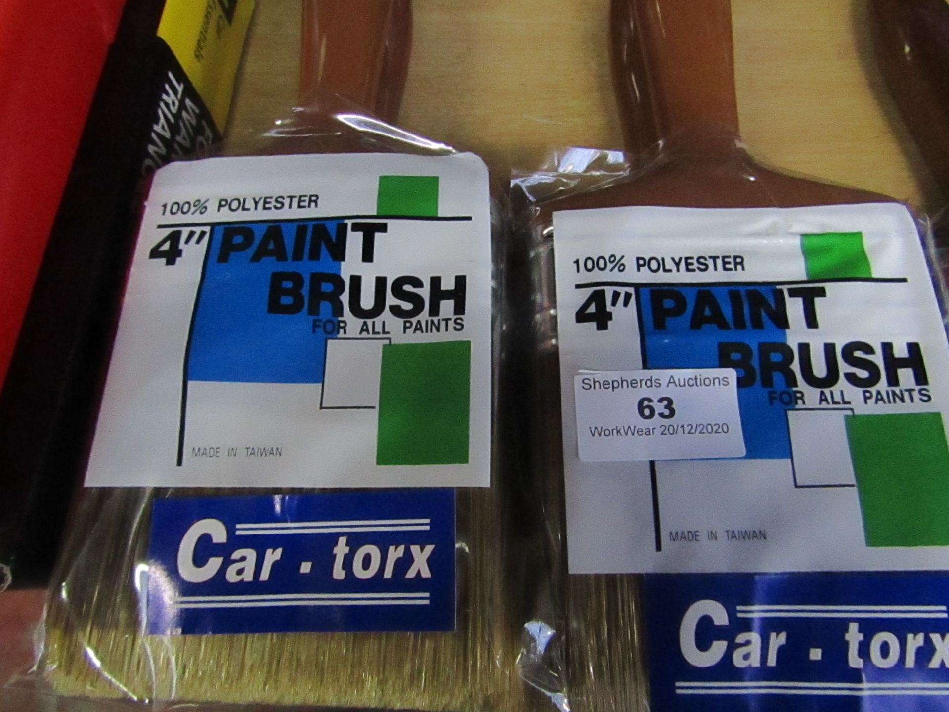 4x Paint Brushes ( 4" ) - Unused & Packaged.