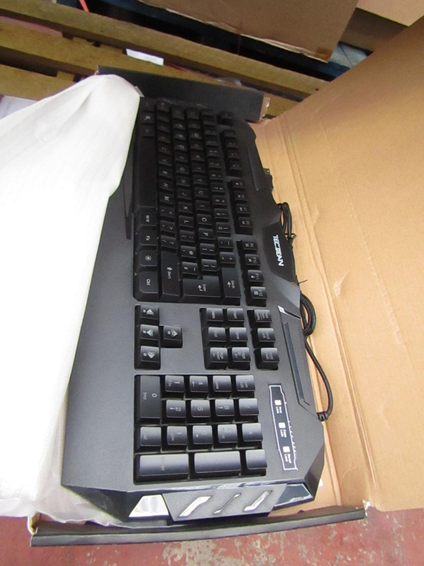Tec.Bean gaming keyboard for PC, unchecked and boxed.