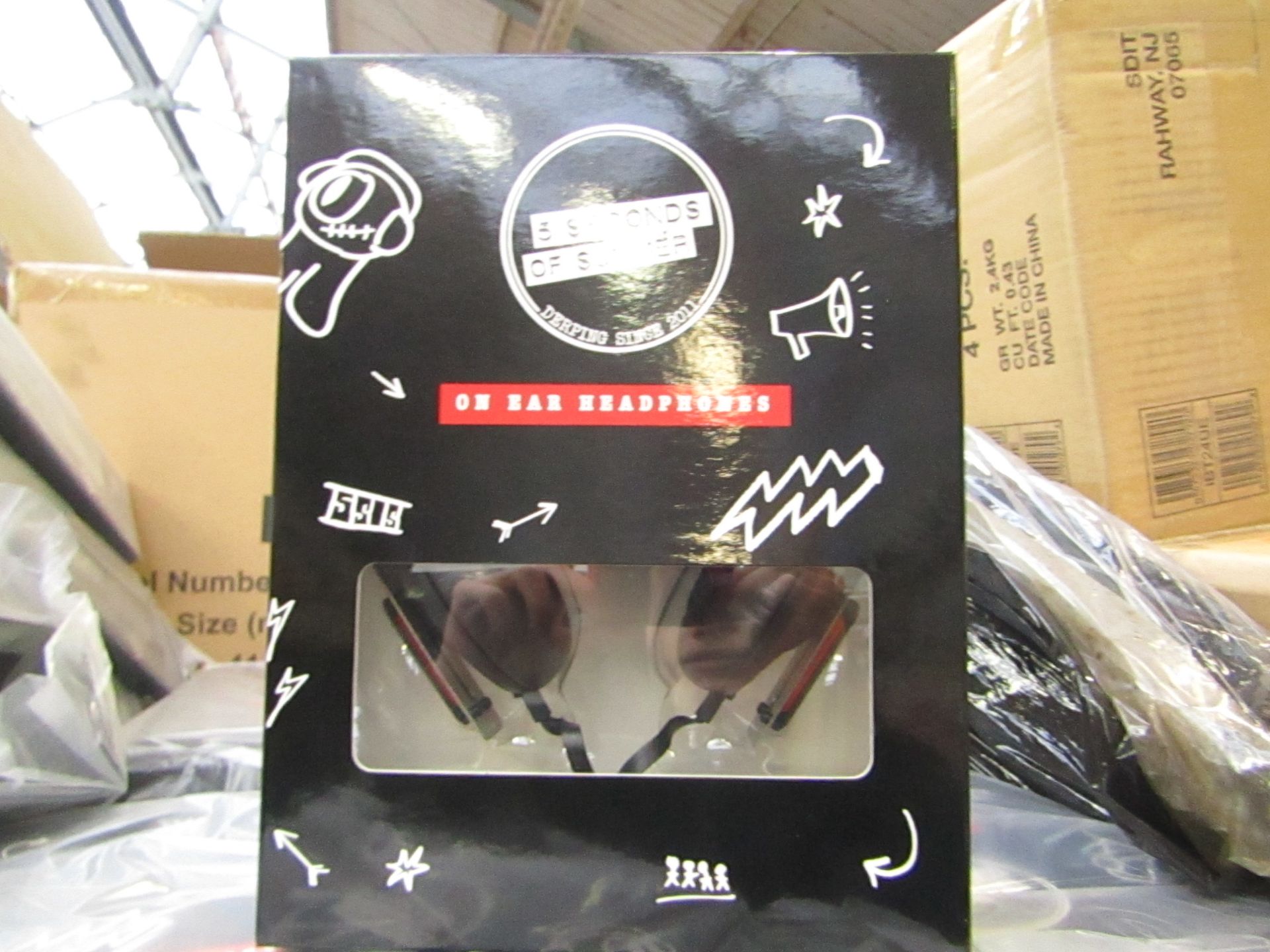 x3 5 Seconds of summer headphones - New & Boxed