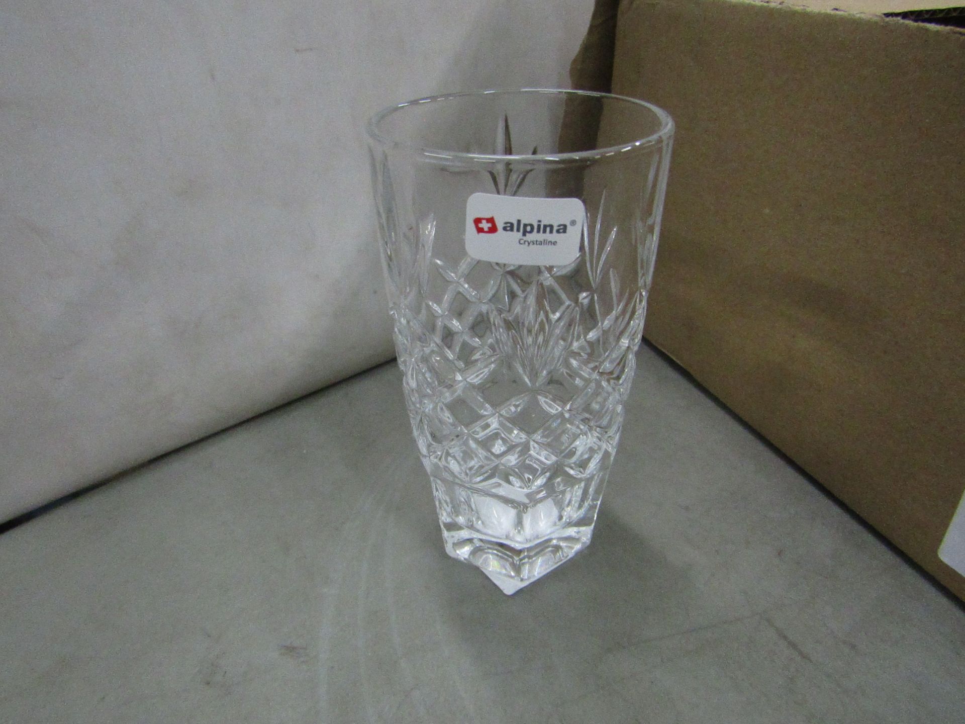 Box of 12 x Alpina 320ml Tumblers. New & Boxed. See Image For Design