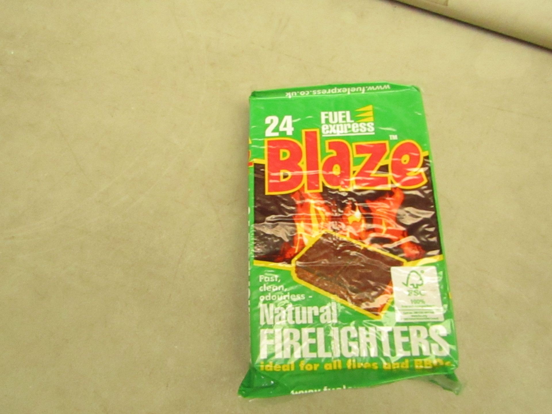 24x Blaze - Fuel Express Natural Fire Lighters (24 Small Cubes Per Pack) - Unused & Boxed.