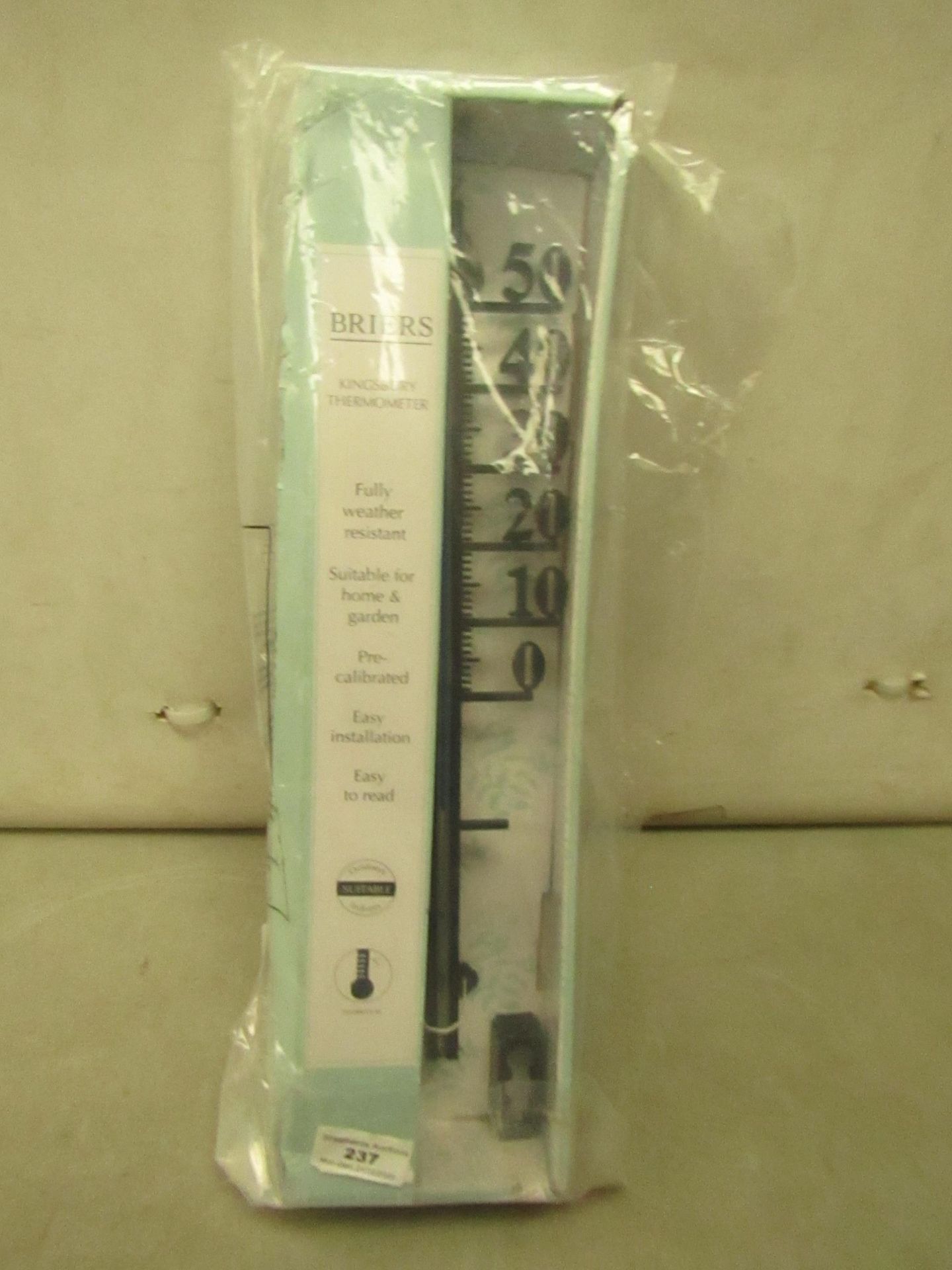 Briers Kingsbury Outdoor Thermometer. Unused & Packaged