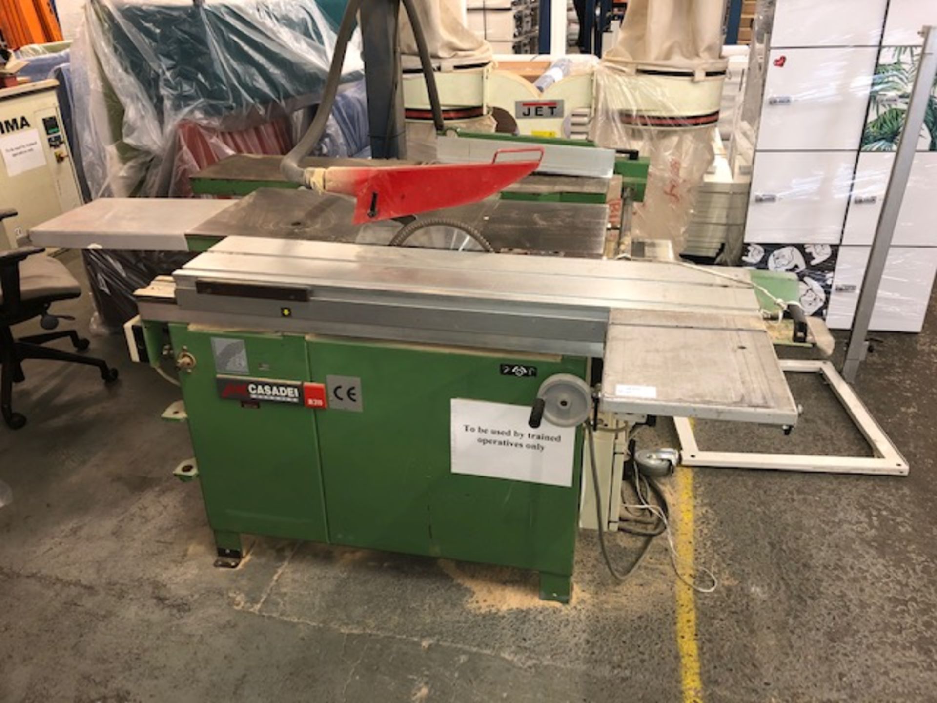 Casaedi M310 table saw with JET DC-1900A twin bag dust collector