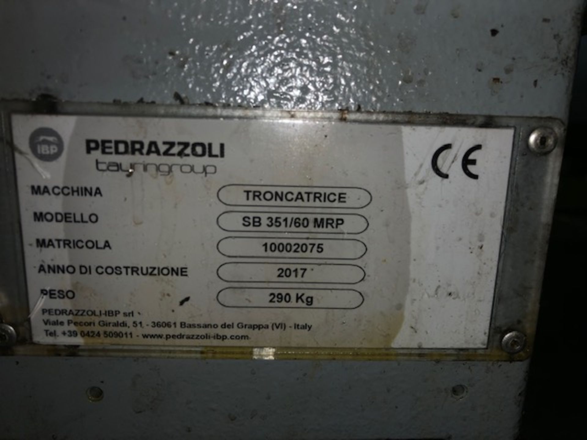 Pedrazzoli Troncatrice SB 351/60 MRP steel cross cut saw - Image 5 of 5