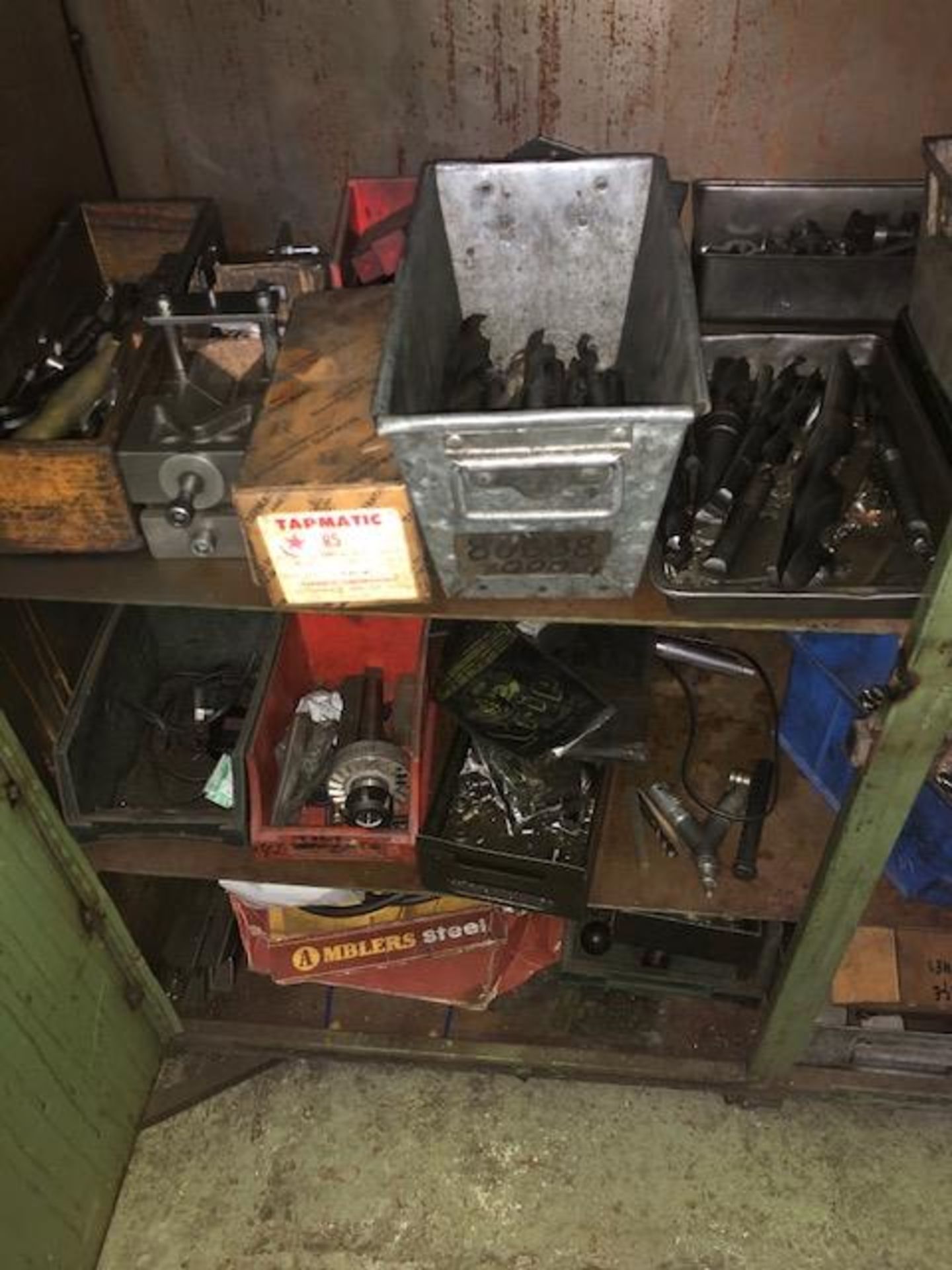 Steel cabinet including large quantity of drill bits and associated tooling - Image 2 of 6