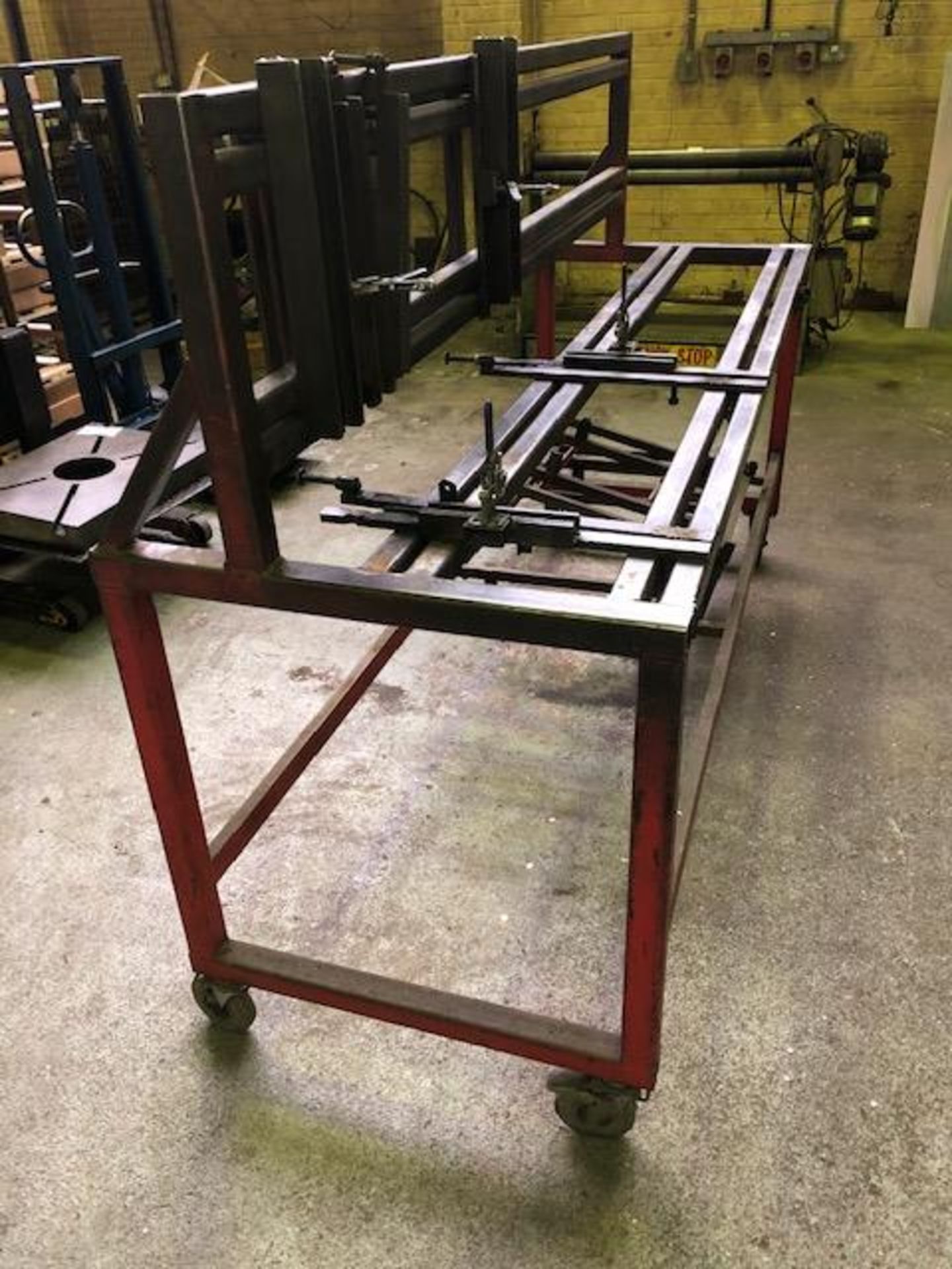 Steel fabricated mobile jig template on castor wheels - Image 3 of 3