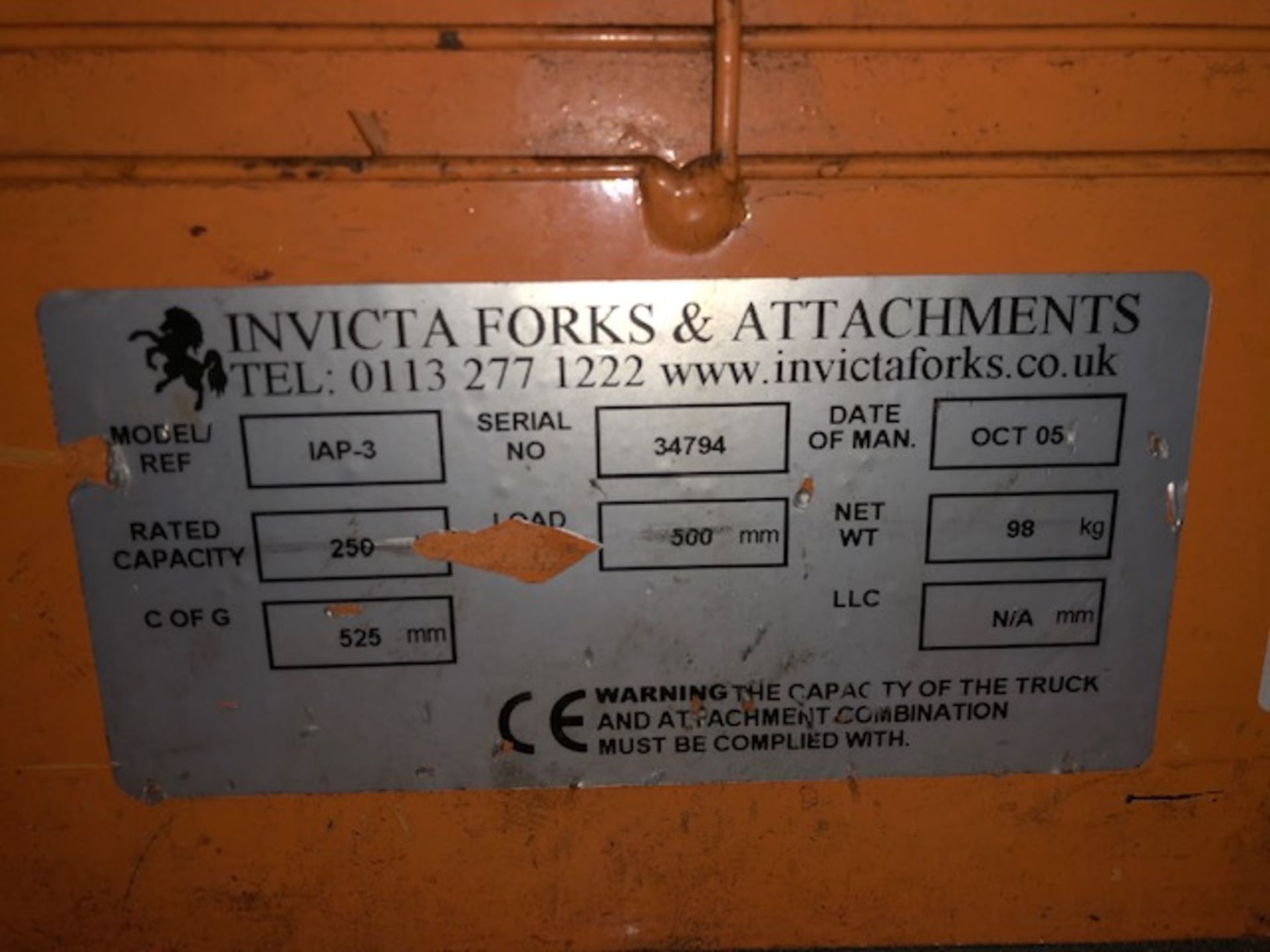 Invicta Lift forklift cage - Image 3 of 3