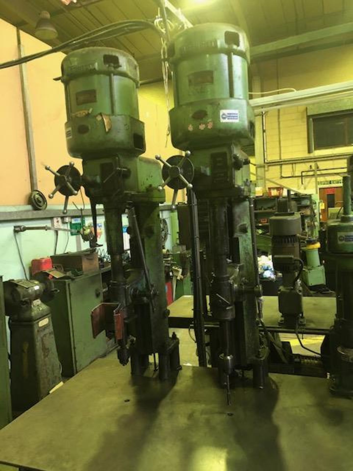 Steel drill bench with 6 Herbert overhead drill units - Image 5 of 6