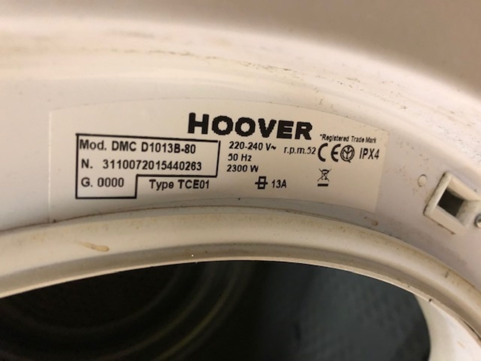 Hoover Dynamic MEGA washing machine - Image 3 of 3