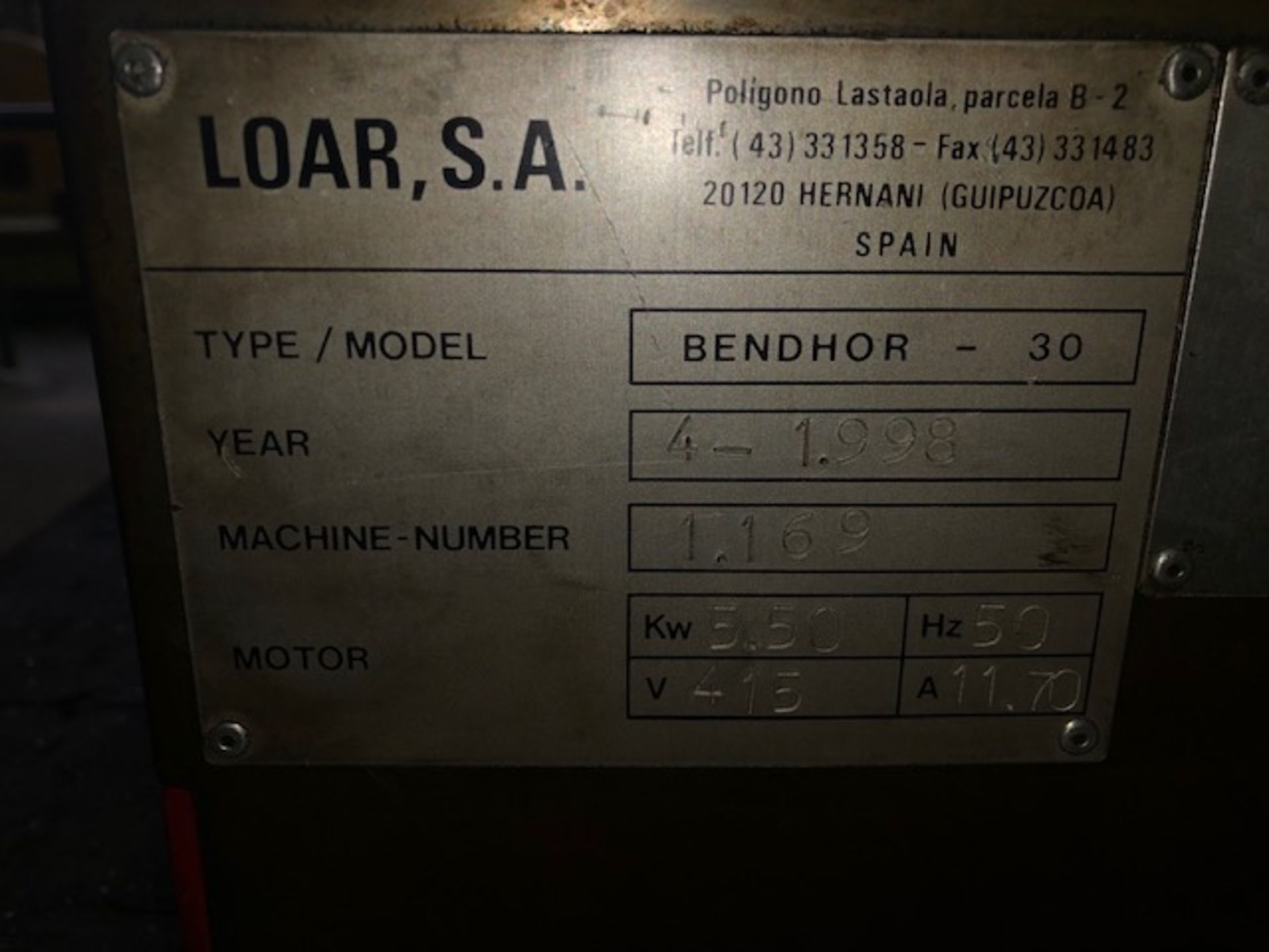 LOAR Bendhor 30 flat bar metal bender - Image 4 of 4