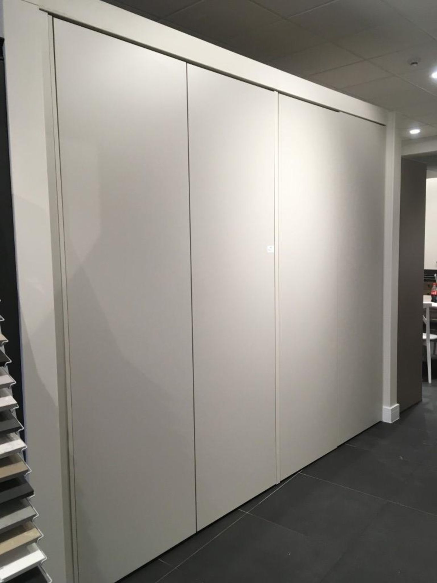 Schmidt cream integrated 7' four door cupboard / storage area