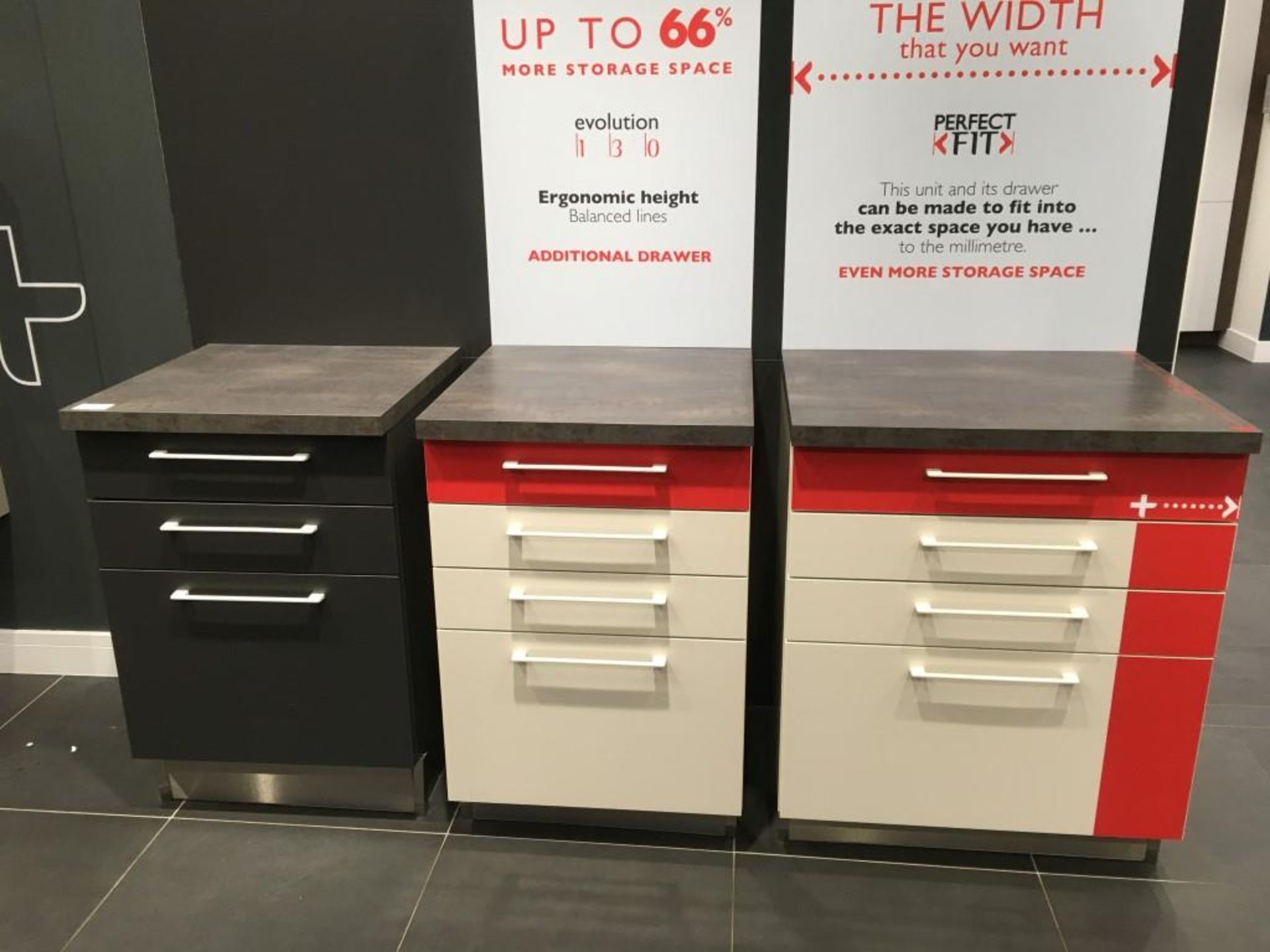 (3) Stand alone drawer units