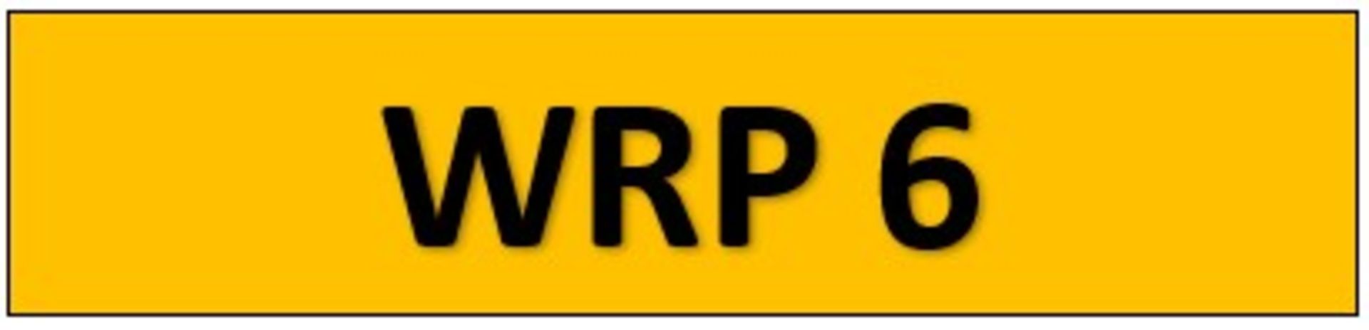 Cherished Registration Plate No. WRP 6