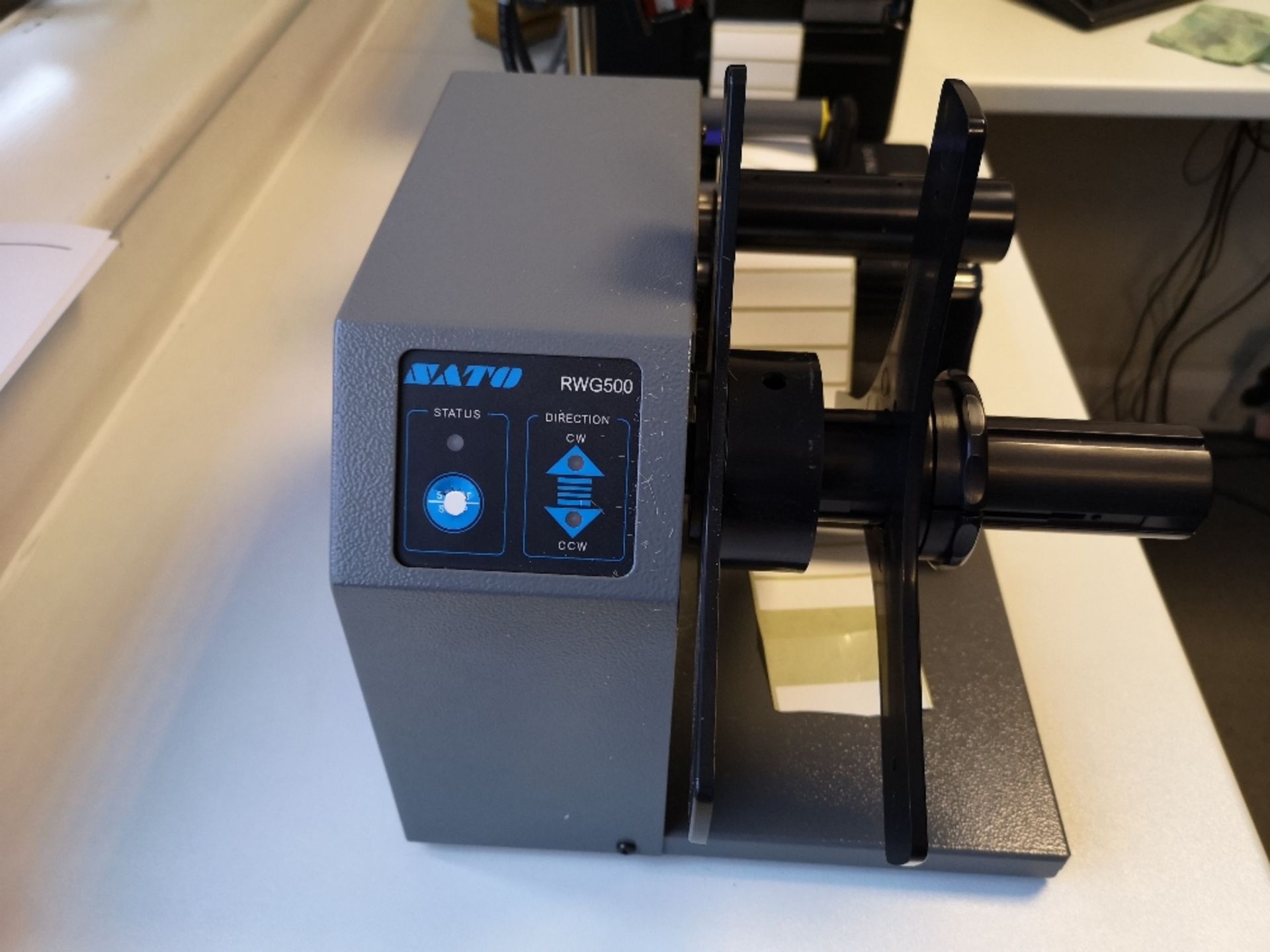Sato CL4NX Label Printer with Sato RWG 500 Label Rewinder and Melior TTM510 Micro scanner - Image 4 of 8