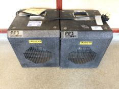 (2) Broughton Fireflow FF3 3kw electric fan heaters