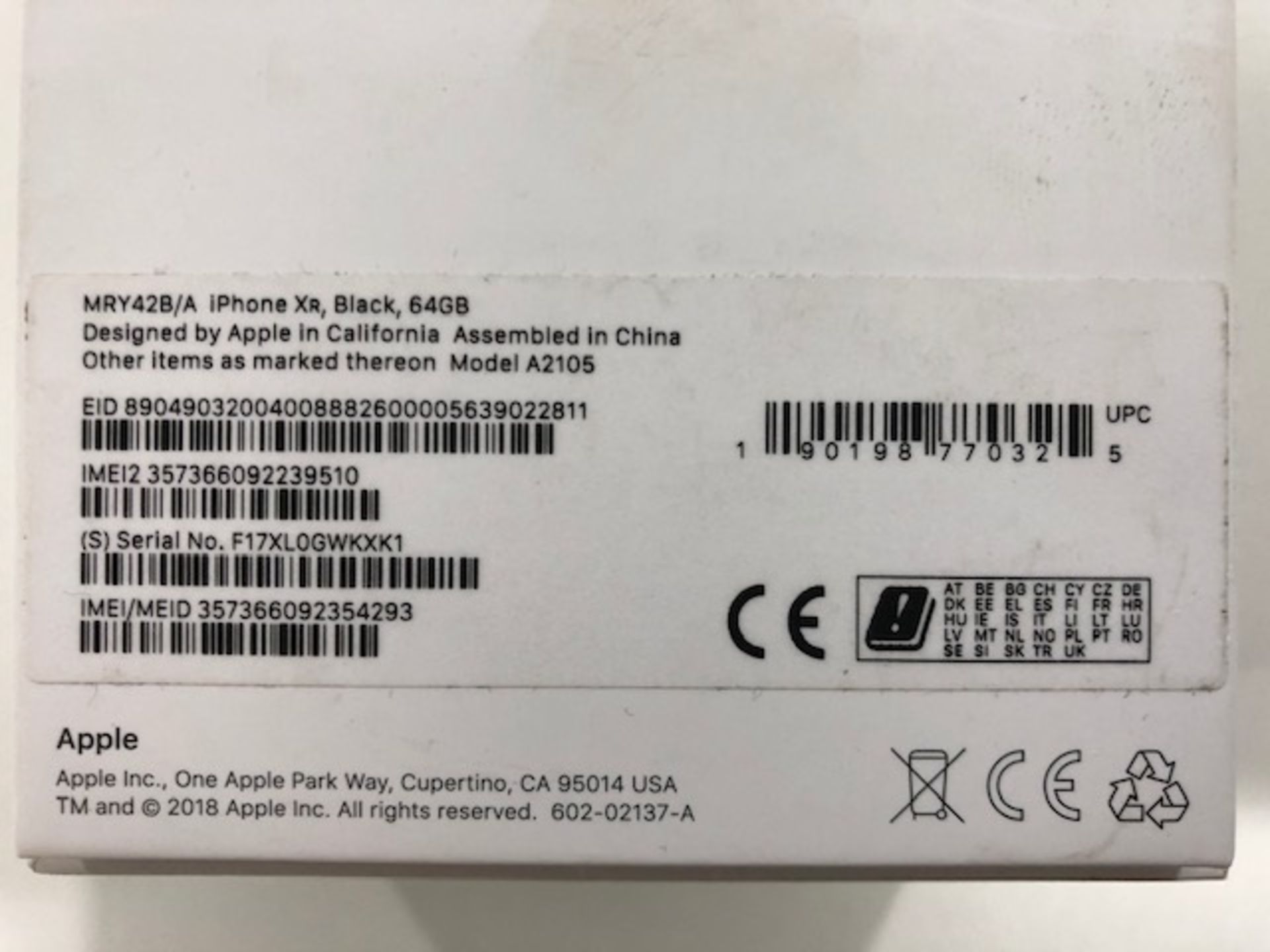 Apple iPhone XR 64GB Smartphone (Unlocked) Black - Image 3 of 4