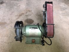 NuTool NTG6L 150mm bench grinder with 50mm belt sander