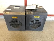 (2) Broughton Fireflow FF3 3kw electric fan heaters