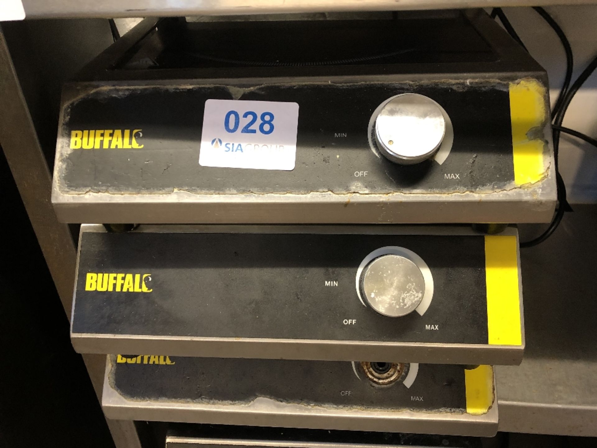 (3) Buffalo CE208 Single Zone 3kW Induction Hobs