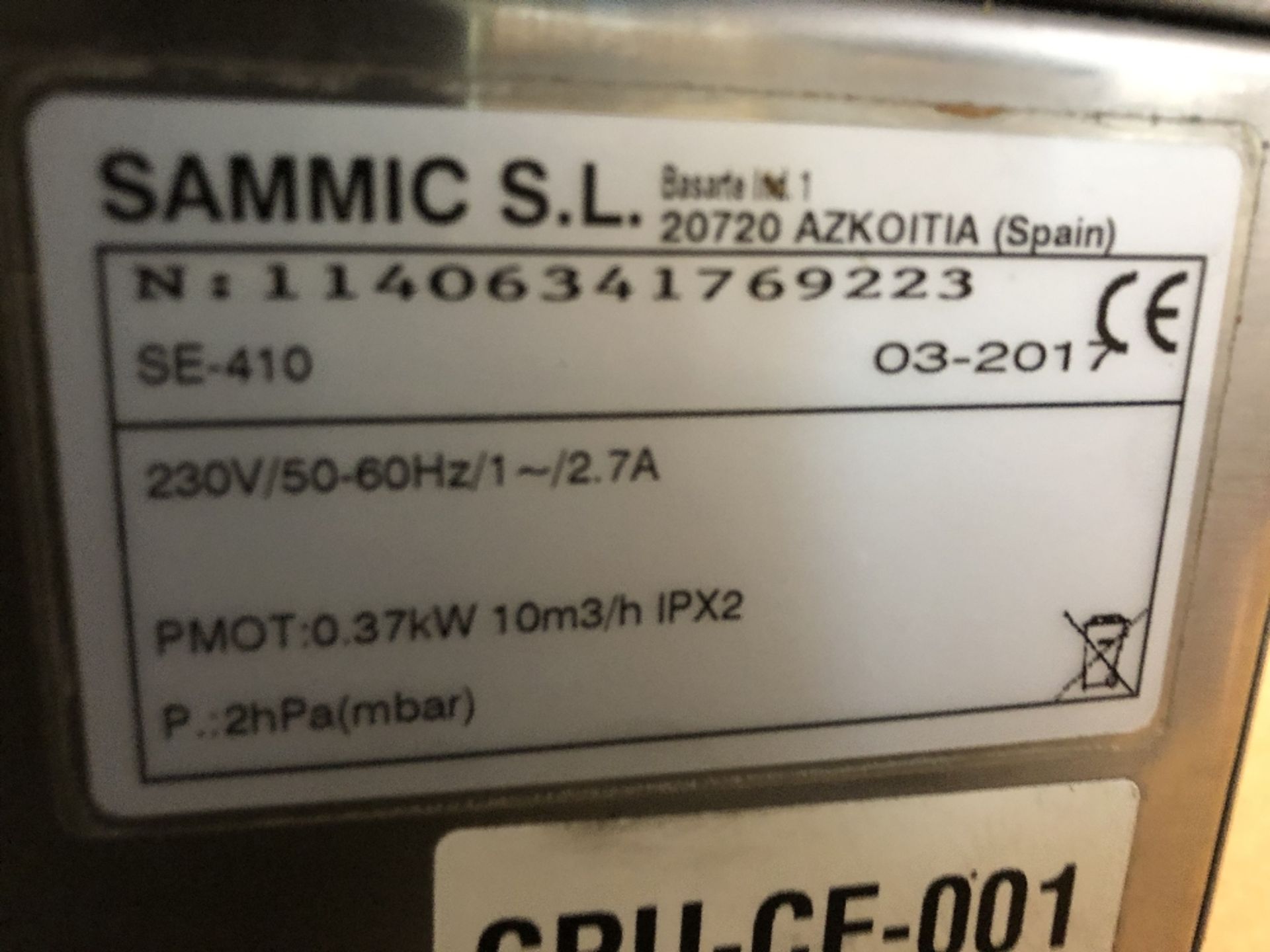 Sammic SE-410 10m³/hr Counter Top Sensor Vacuum Pack Machine - Image 4 of 4