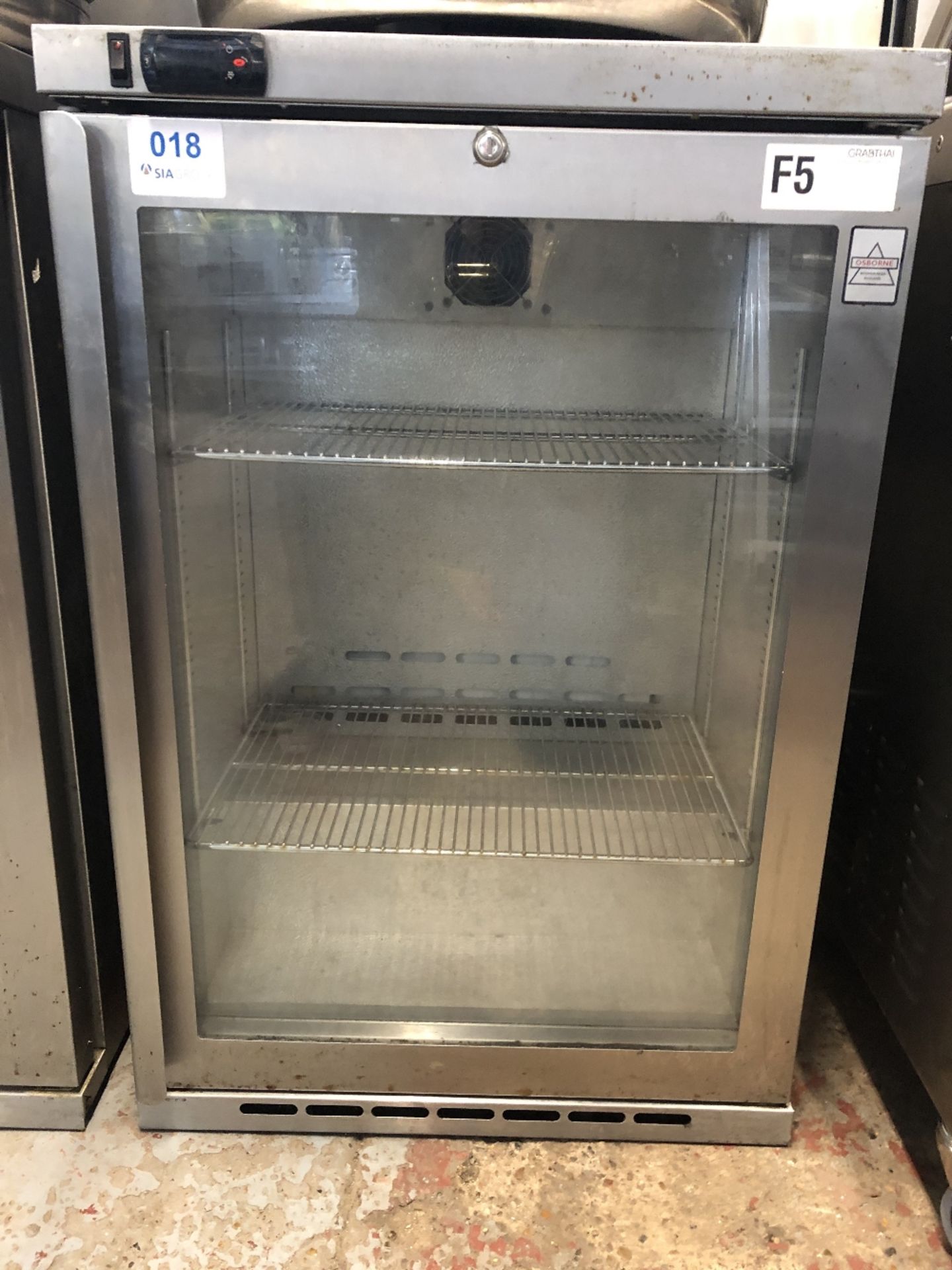 Osborne 180E Single Glass Door Stainless Steel Bottle Cooler