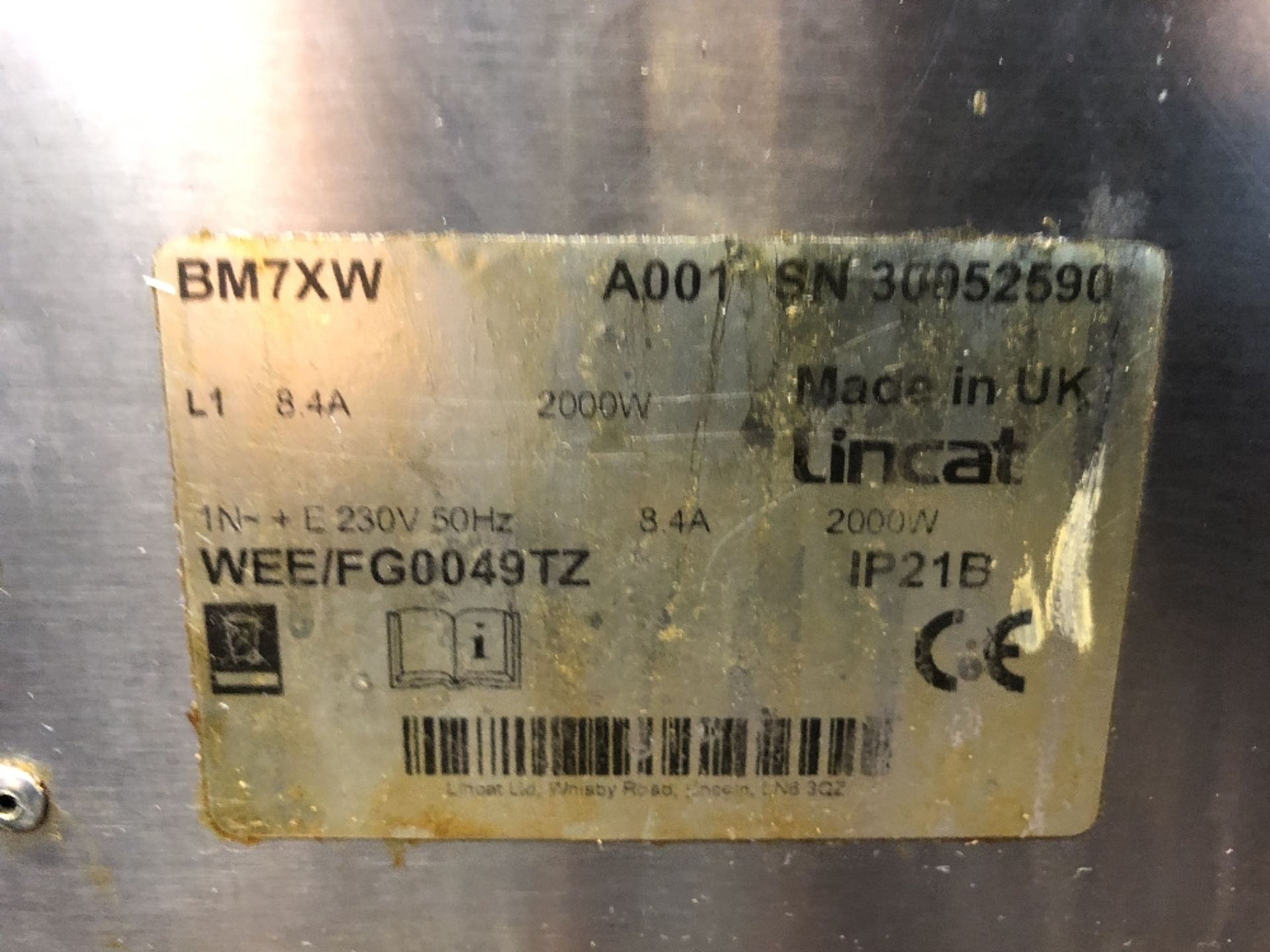 Lincat BM7XW Stainless Steel Wet Heat Electric Bain Marie - Image 3 of 3