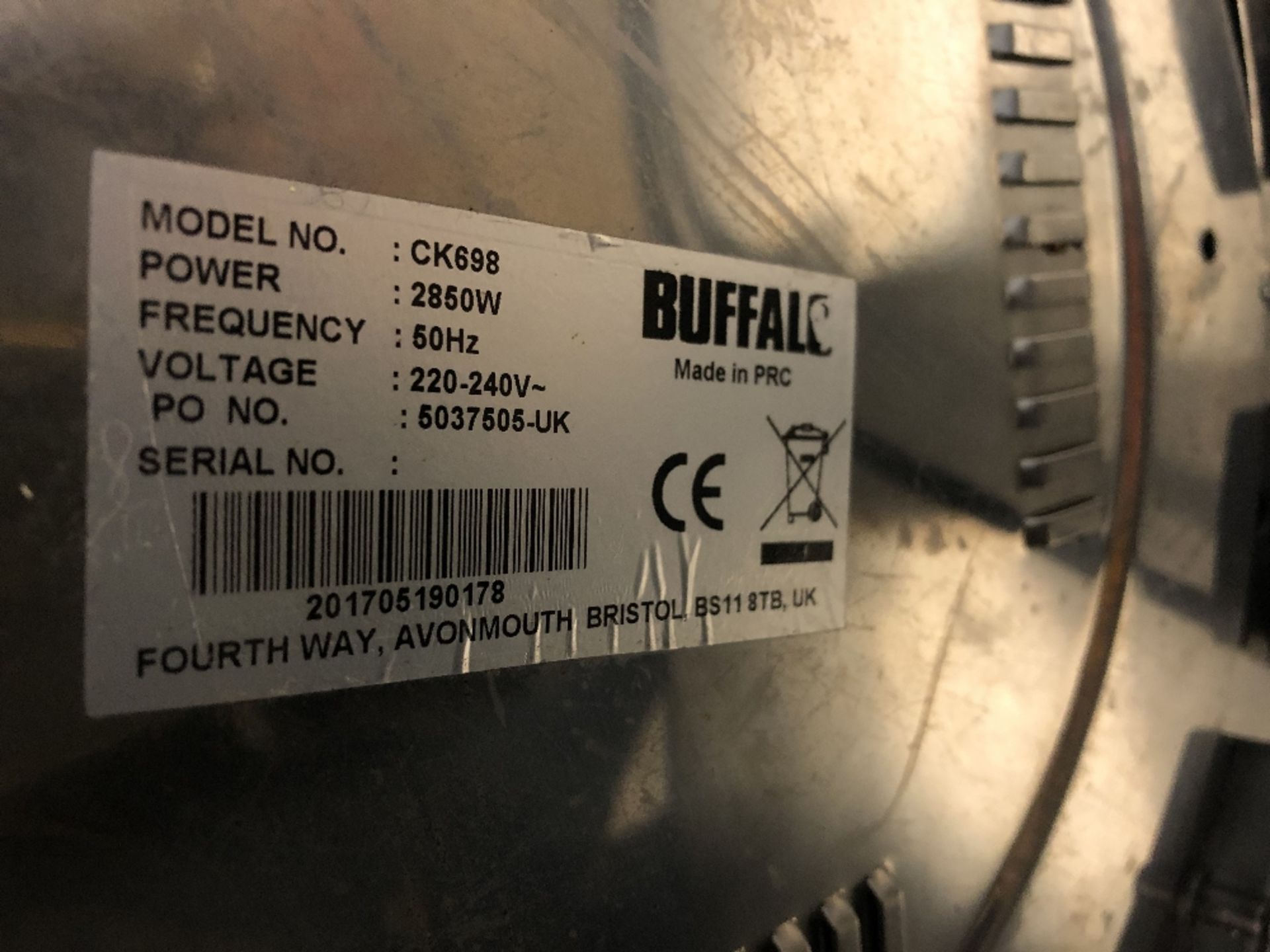 Buffalo CK698 9Ltr Commercial Large Rice Cooker - Image 3 of 3