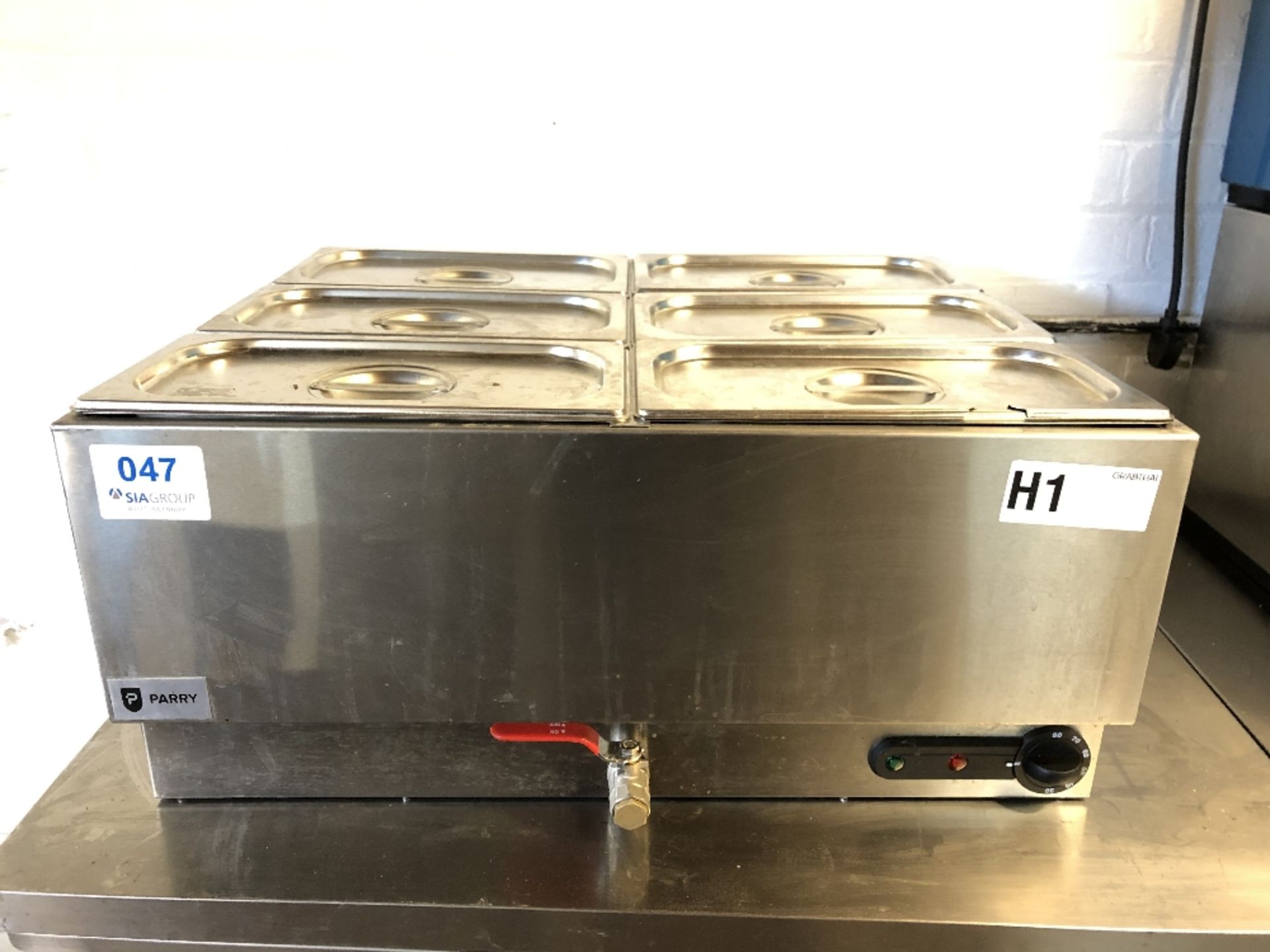 Parry 1985 Stainless Steel Wet Heat Electric Gastronorm Bain Marie
