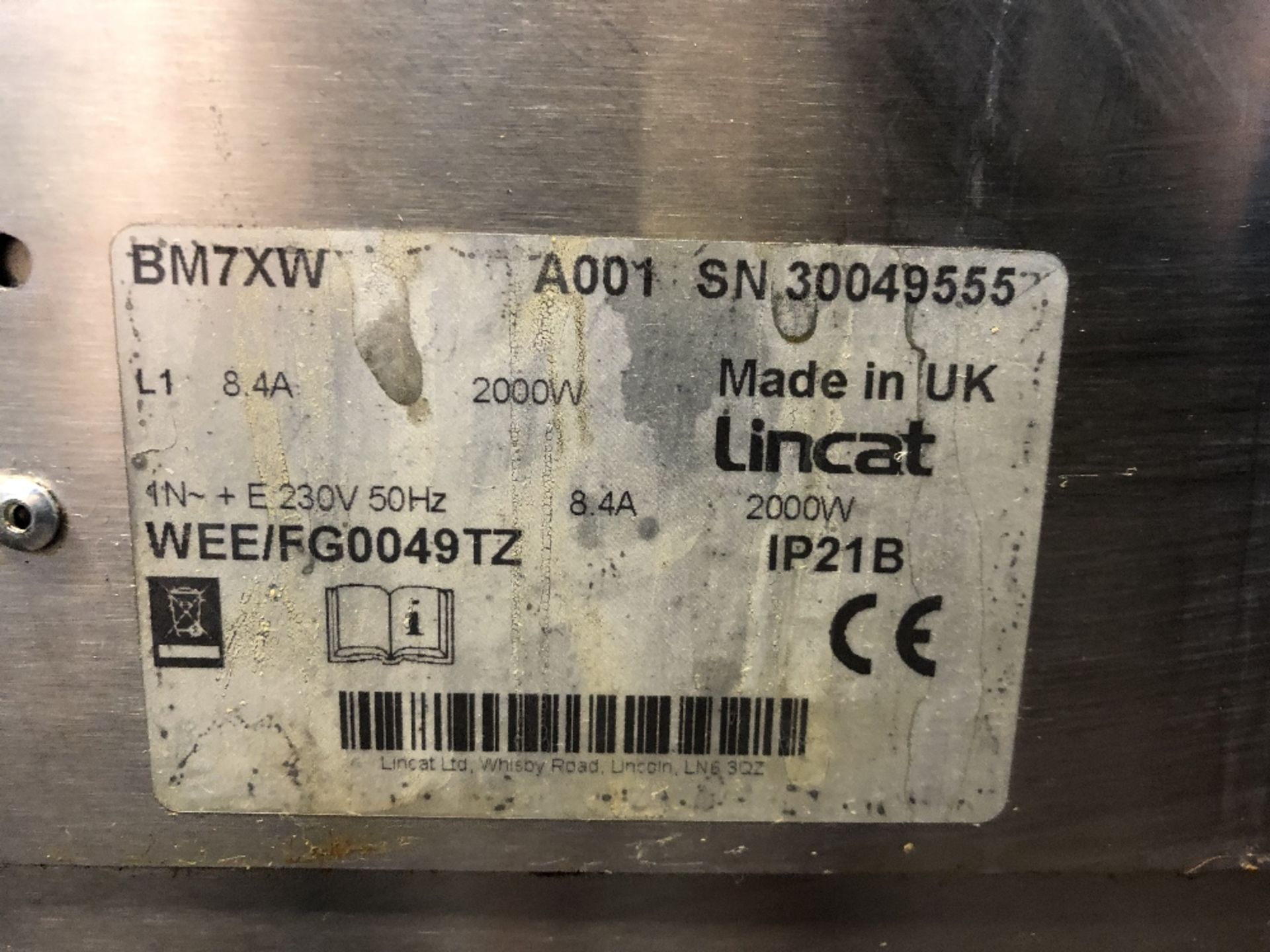 Lincat BM7XW Stainless Steel Wet Heat Electric Bain Marie - Image 3 of 3