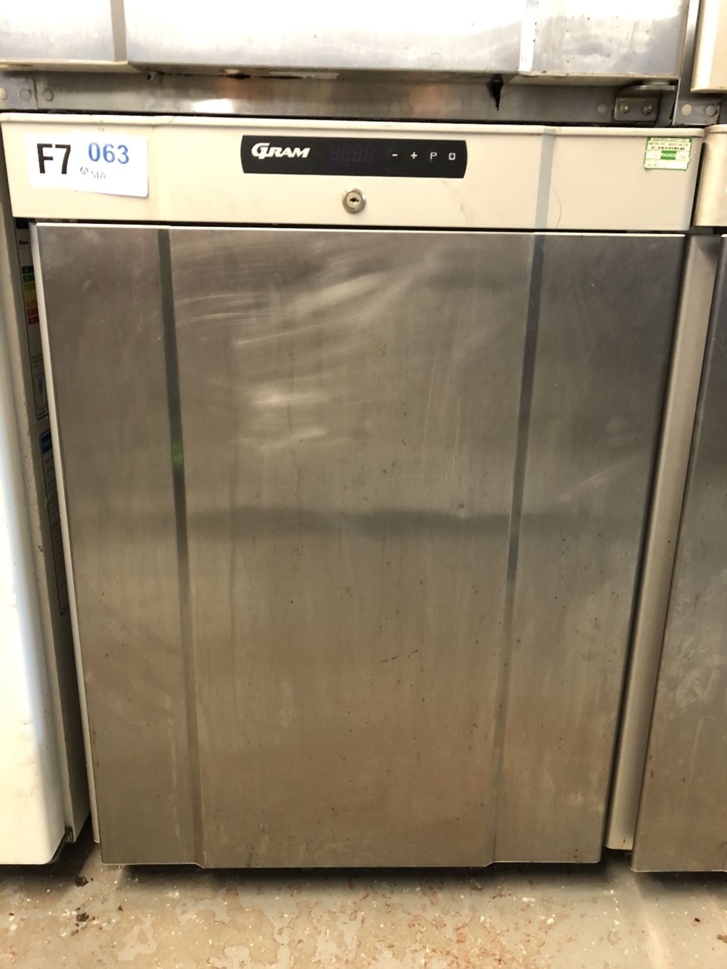 Gram F210 RG 3N Compact Single Door 125Ltr Stainless Steel Undercounter Freezer