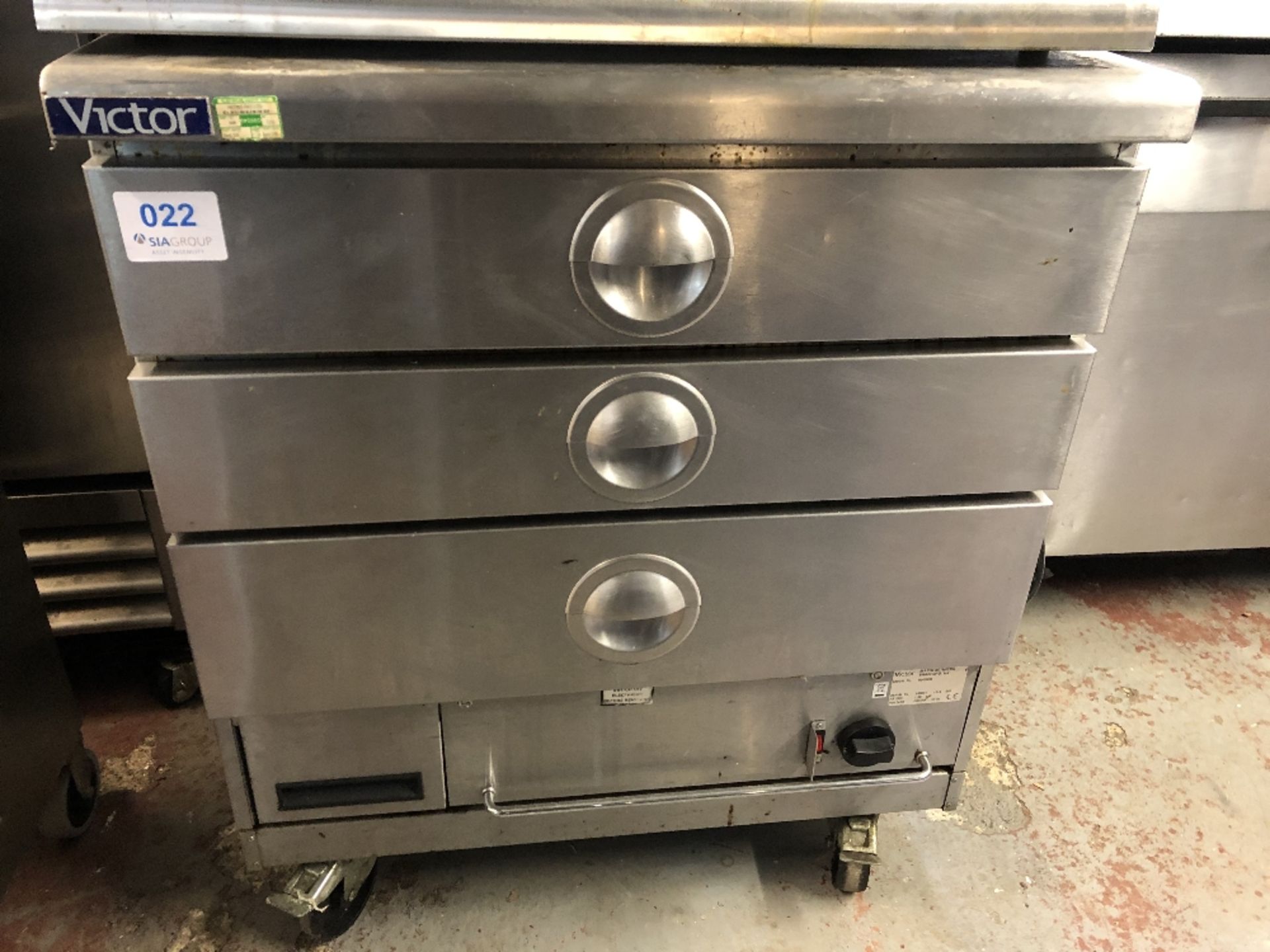 Victor HD75VM Three Drawer Stainless Steel Mobile Heated Drawers - Image 2 of 3