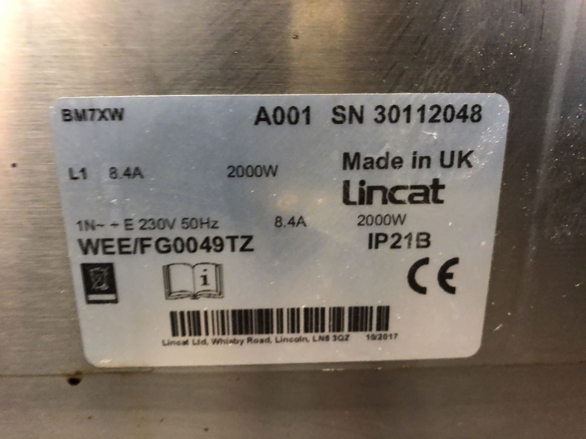 Lincat BM7XW Stainless Steel Wet Heat Electric Bain Marie - Image 3 of 3