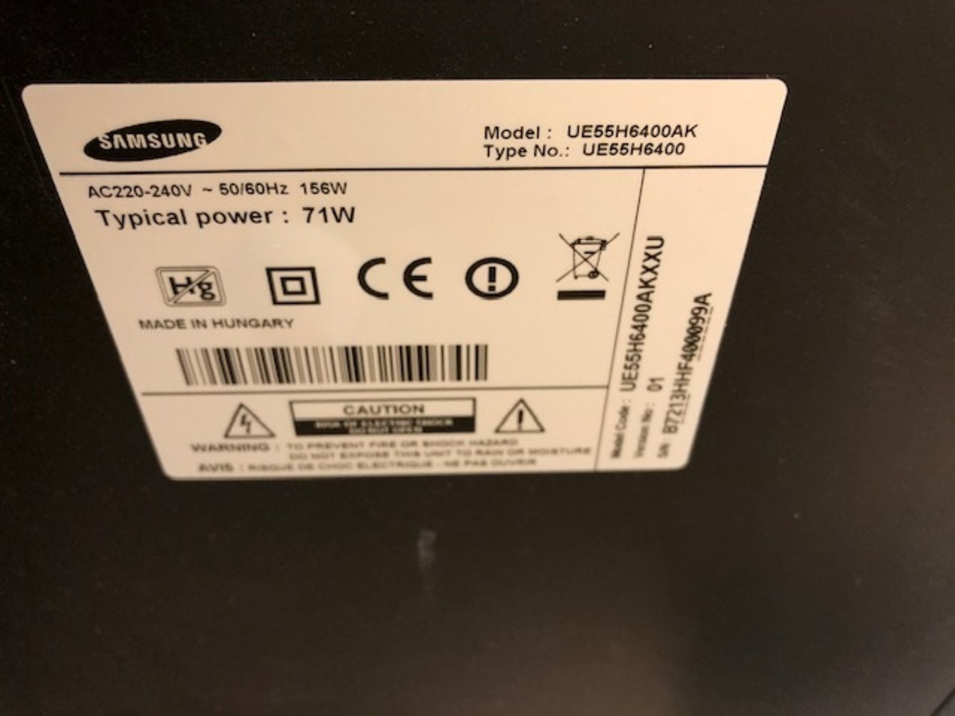 Samsung UE55H6400AKXXU 55" Smart 3D LED Television - Image 3 of 3