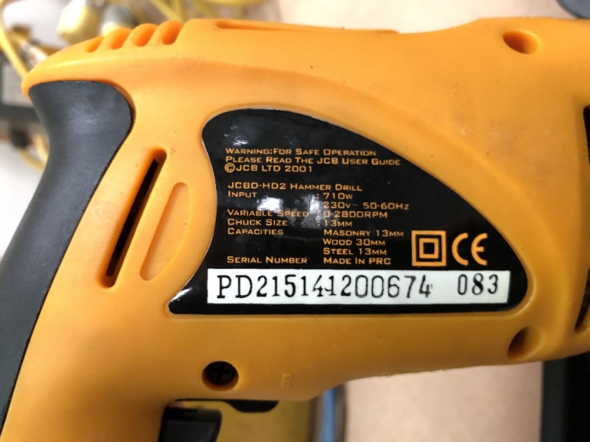 JCB JCBD-HD2 Hammer Drill 240v - Image 2 of 2