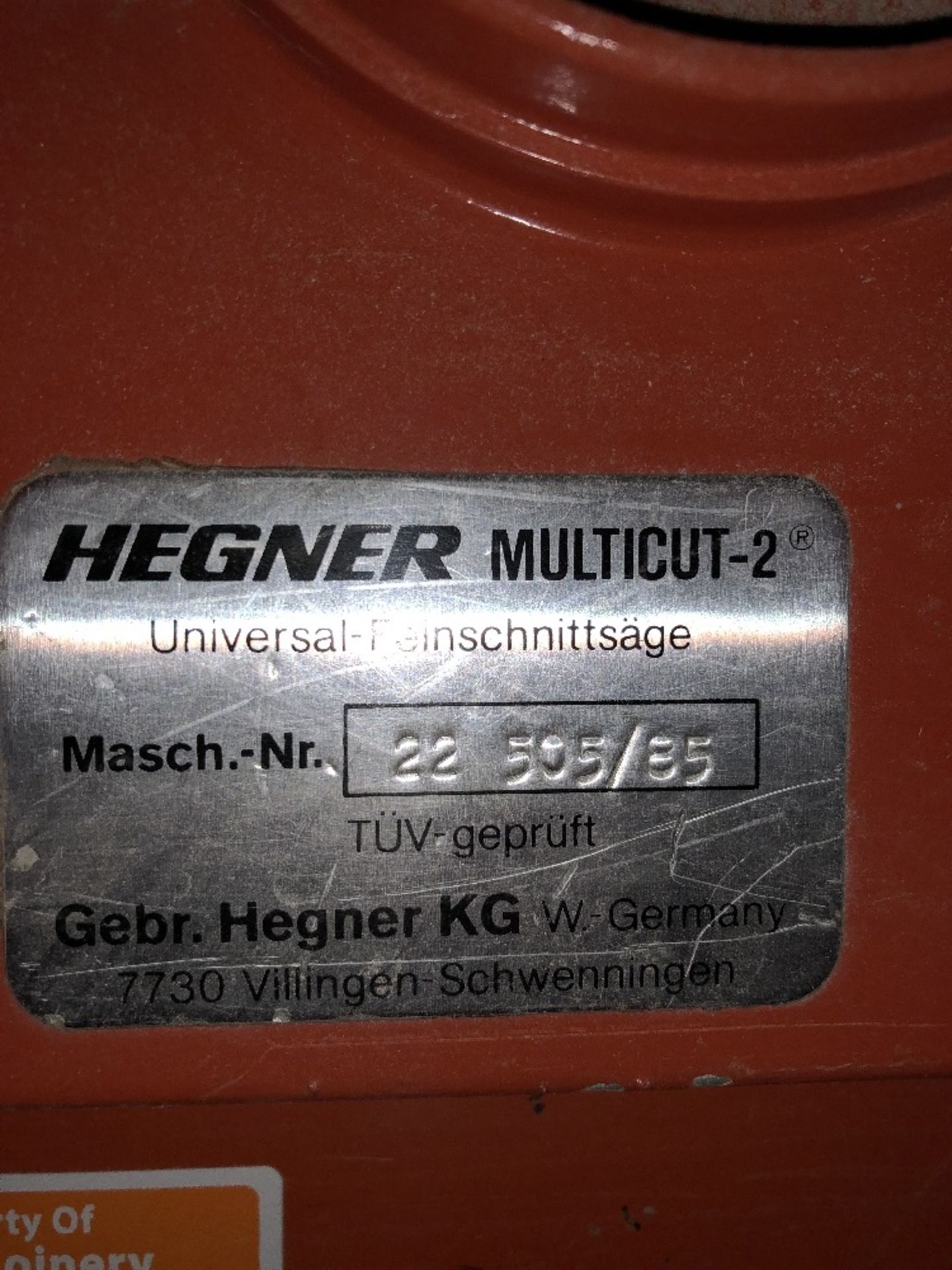 Hegner Multicut 2 22" Variable Speed Scroll Saw & Stand - Image 4 of 4