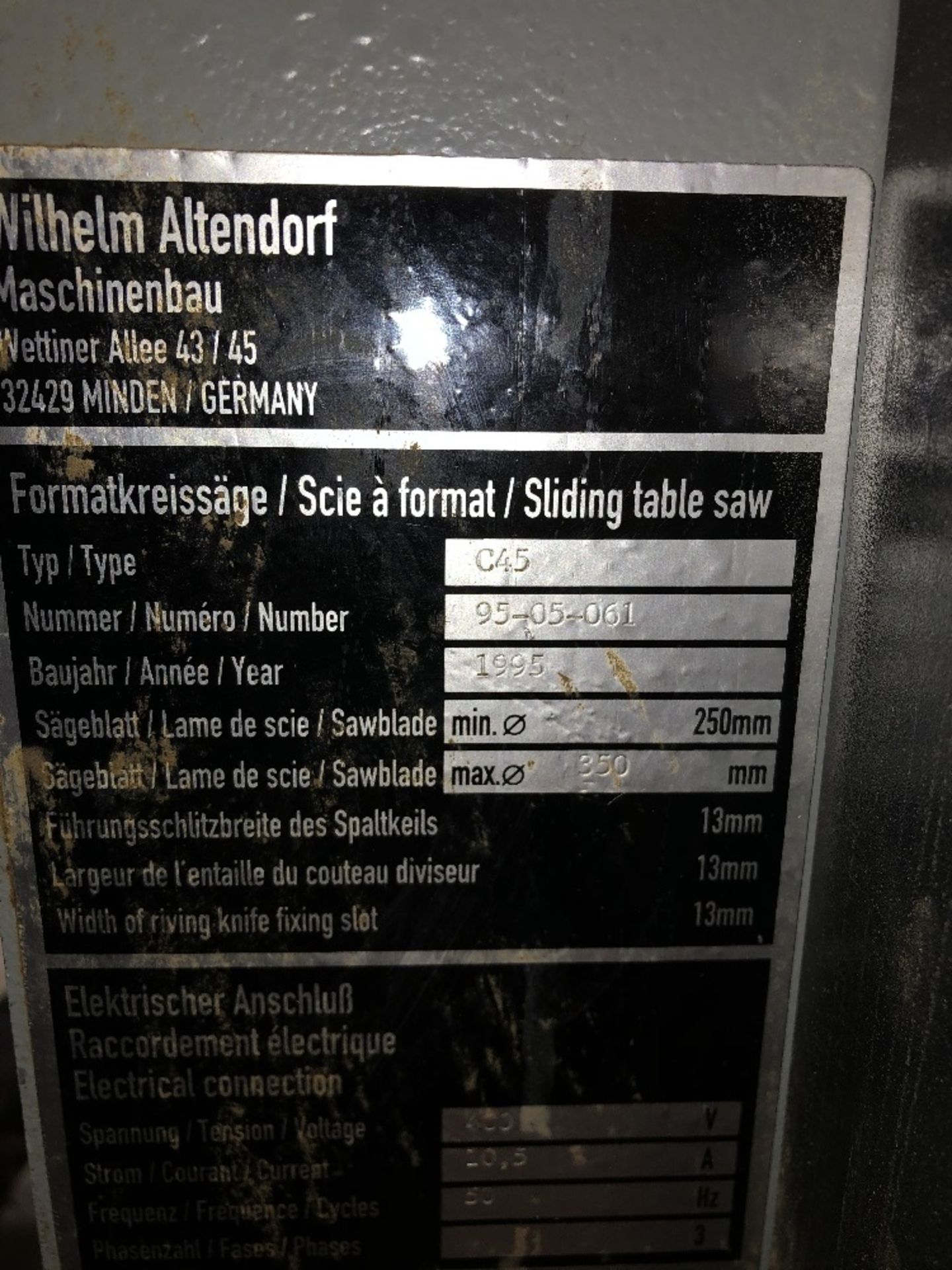 Altendorf C45 Compact Panel Saw - Image 6 of 7