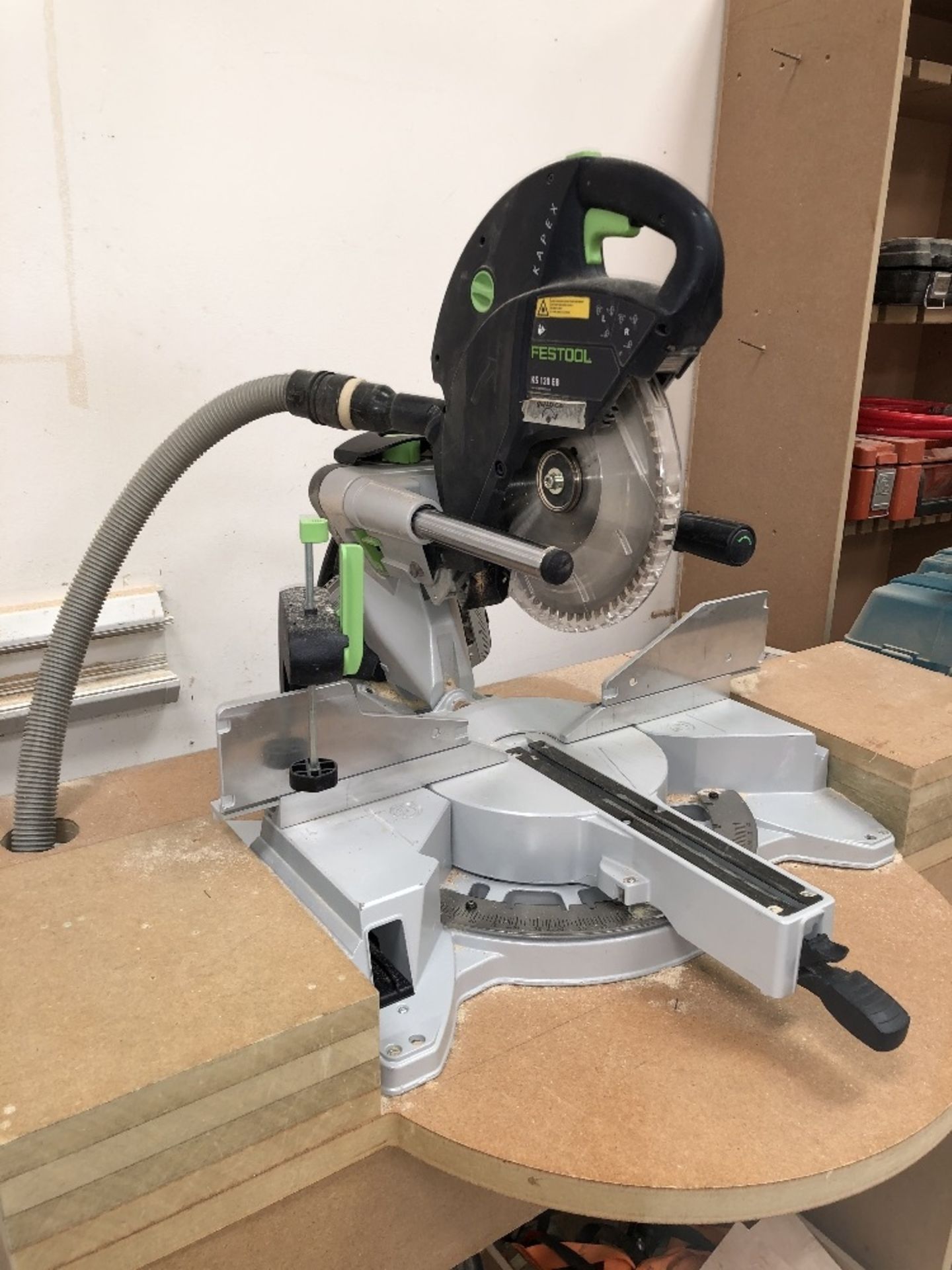 Festool KS120EB Sliding Compound Mitre Saw with Titan TTB431VAC Wet & Dry Vacuum - Image 3 of 6