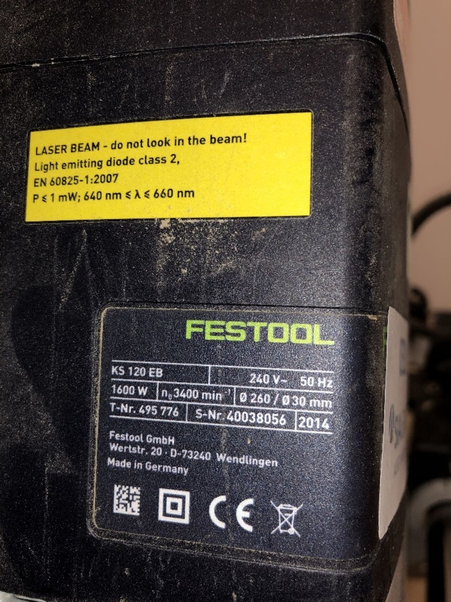 Festool KS120EB Sliding Compound Mitre Saw with Titan TTB431VAC Wet & Dry Vacuum - Image 4 of 6