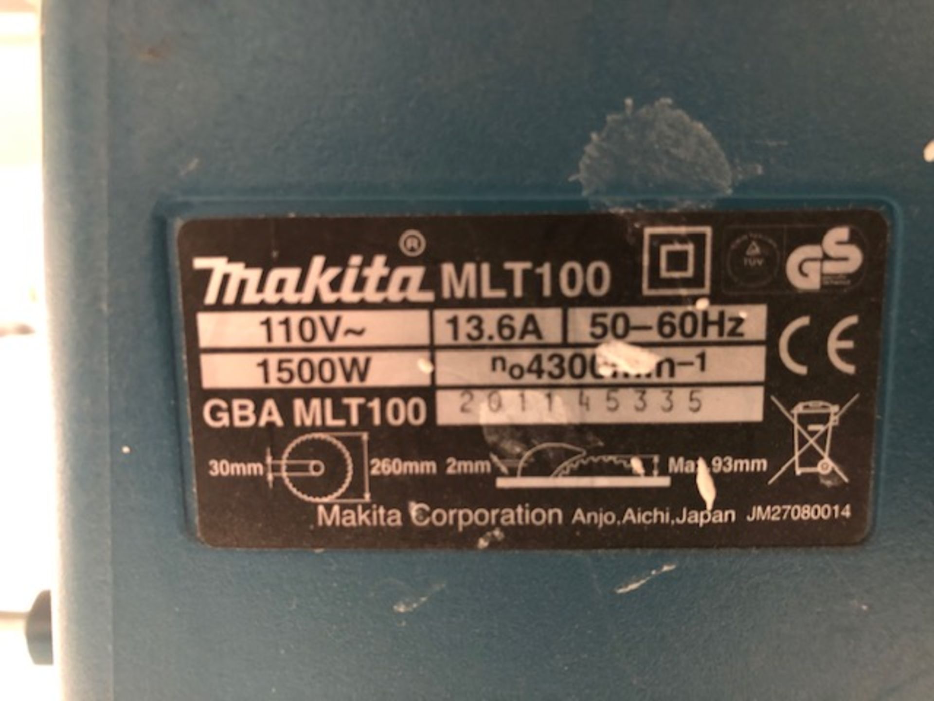 Makita MLT100 110v Table Saw - Image 5 of 5