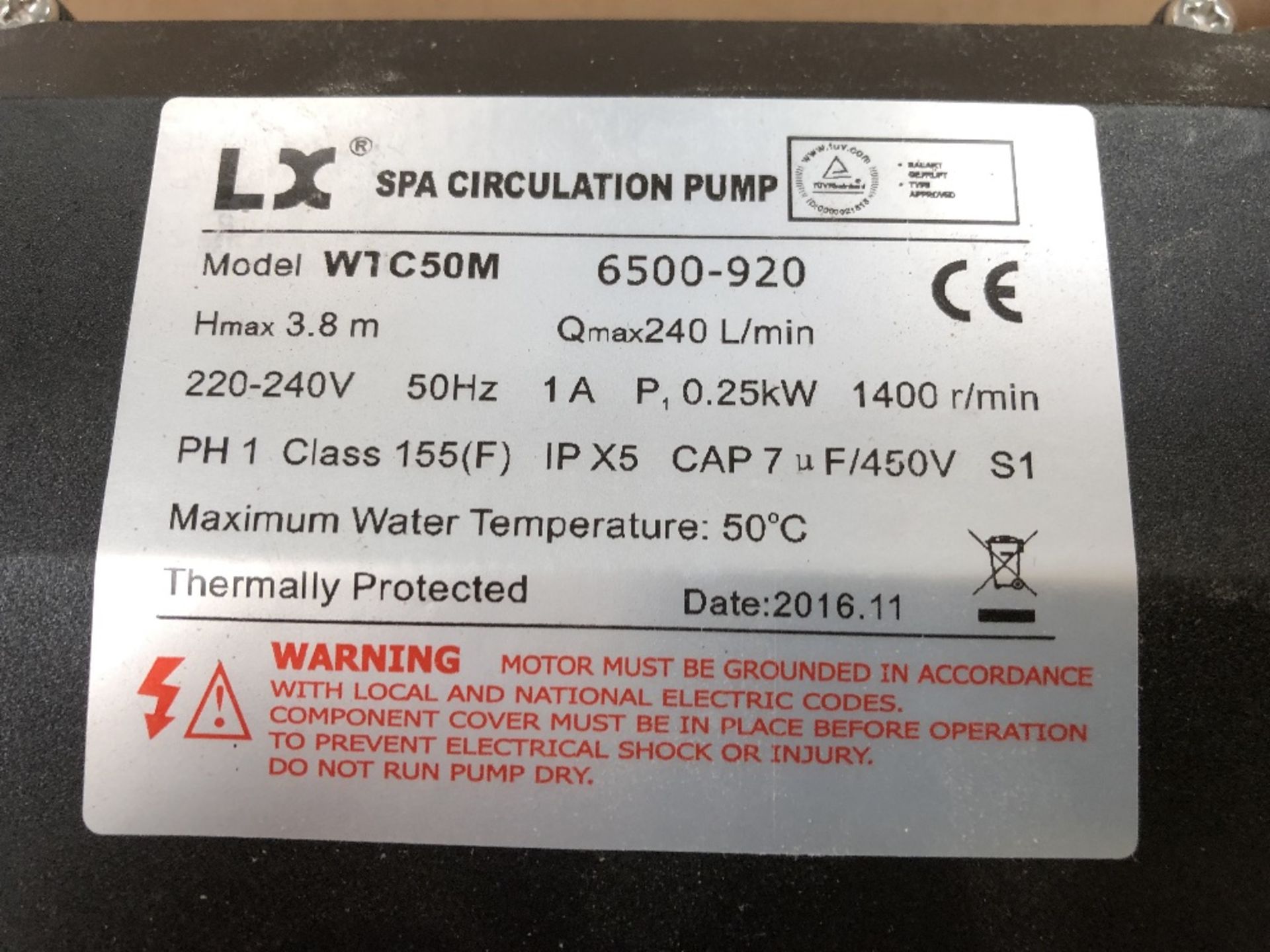 LX WTC50M SPA Circulation Pump - Image 2 of 2