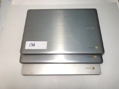 (3) Acer Chromebook Laptops