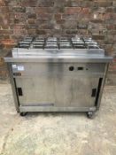 Lincat P6B3 Mobile Hot Cupboard With Bain Marie Top