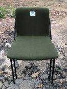 (2) Fabric Upholstered Steel Framed Dining Chairs