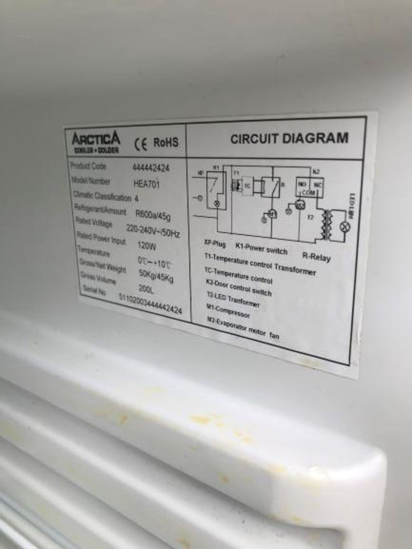 Arctica HEA701 200Ltr Commercial Undercounter Stainless Steel Freezer - Image 4 of 4