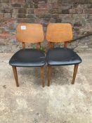 (2) Maple / Faux Leather Dining Chairs